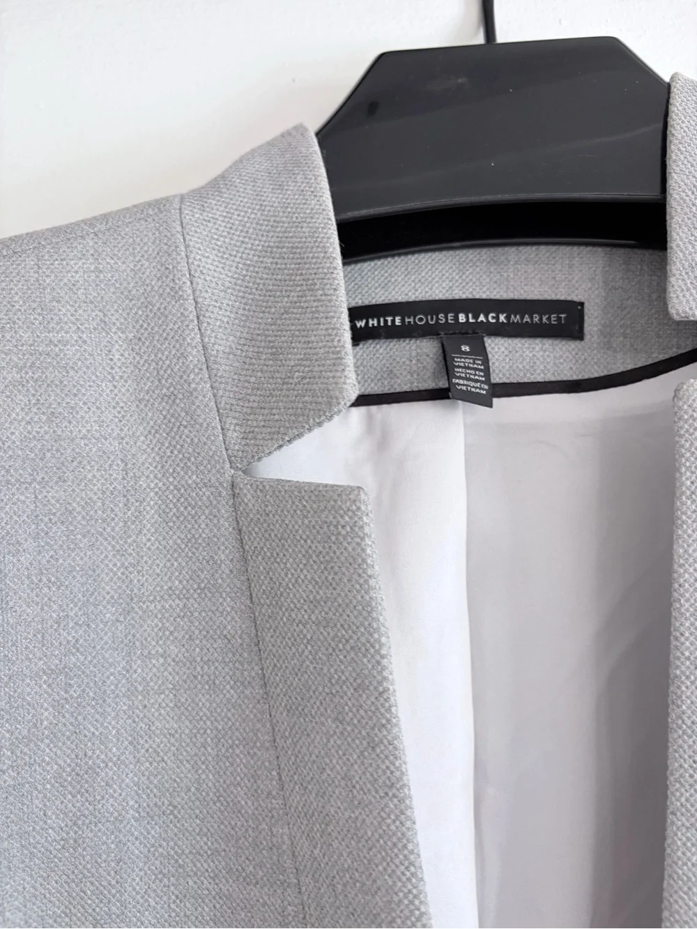 White House Black Market Light Gray Textured Blazer
